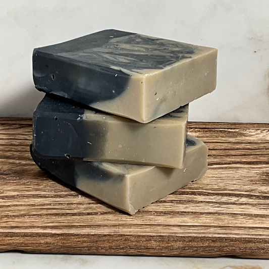 🌊 Activated Charcoal + Dead Sea Mud Goat Milk Soap