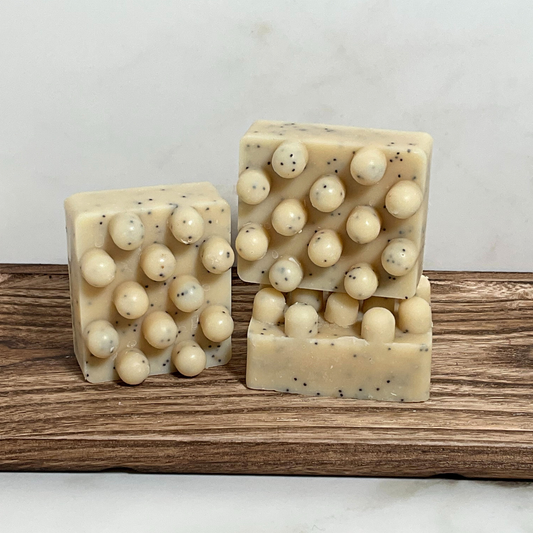 Poppy Seed Exfoliating Goat Milk Soap (Scented - SQ Bar - Nubs)