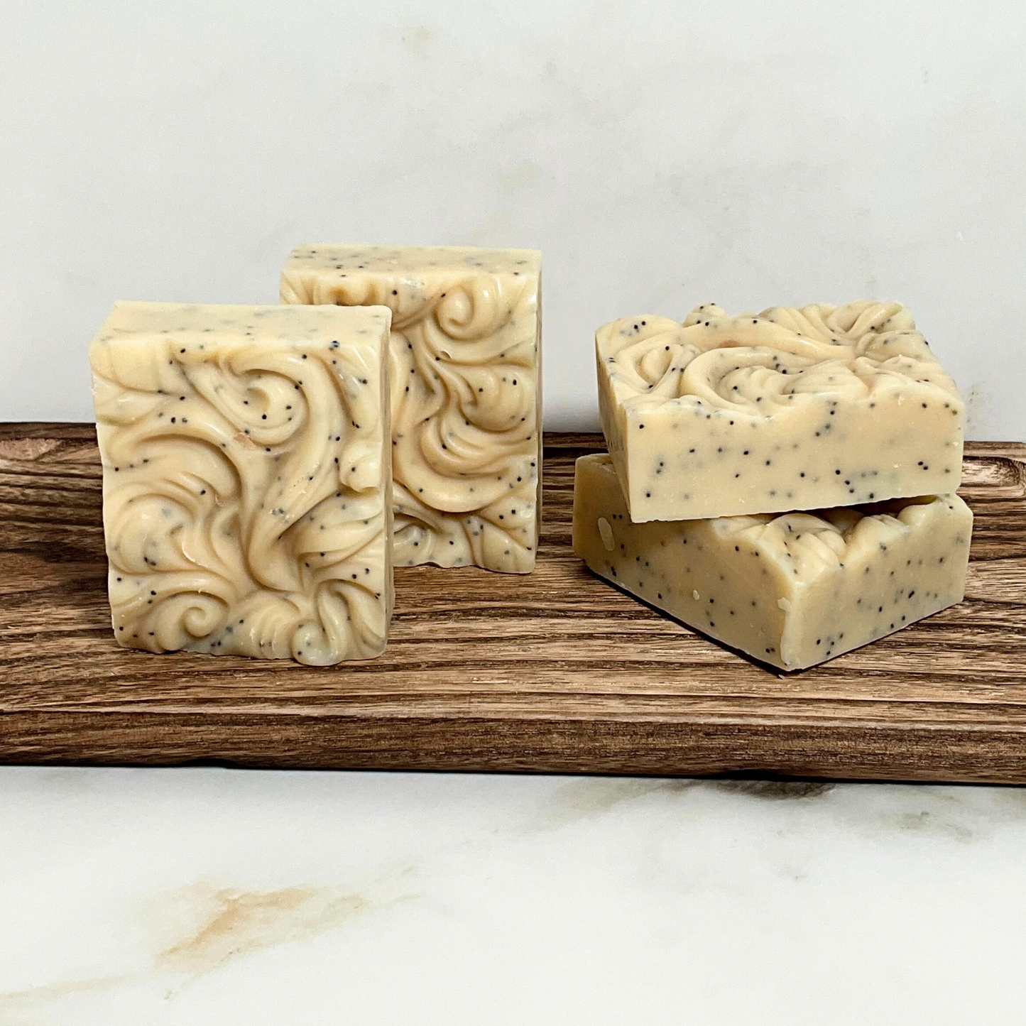 Poppy Seed Exfoliating Goat Milk Soap (Lavender Chamomile)