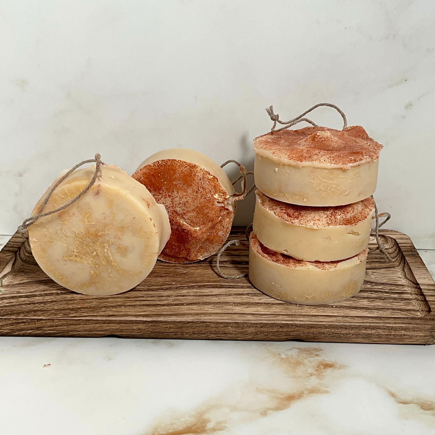 🧽 Loofah Soap on a Rope — Handcrafted Goat Milk Soap - Unscented