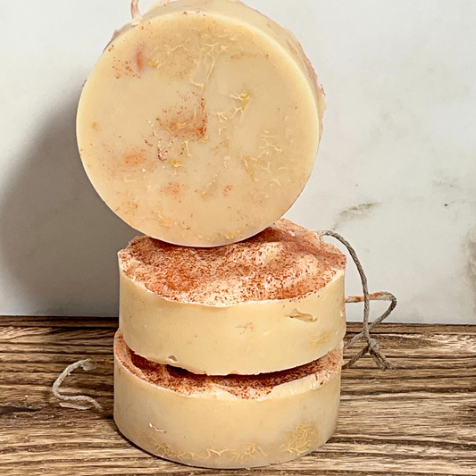 🧽 Loofah Soap on a Rope — Handcrafted Goat Milk Soap - Unscented